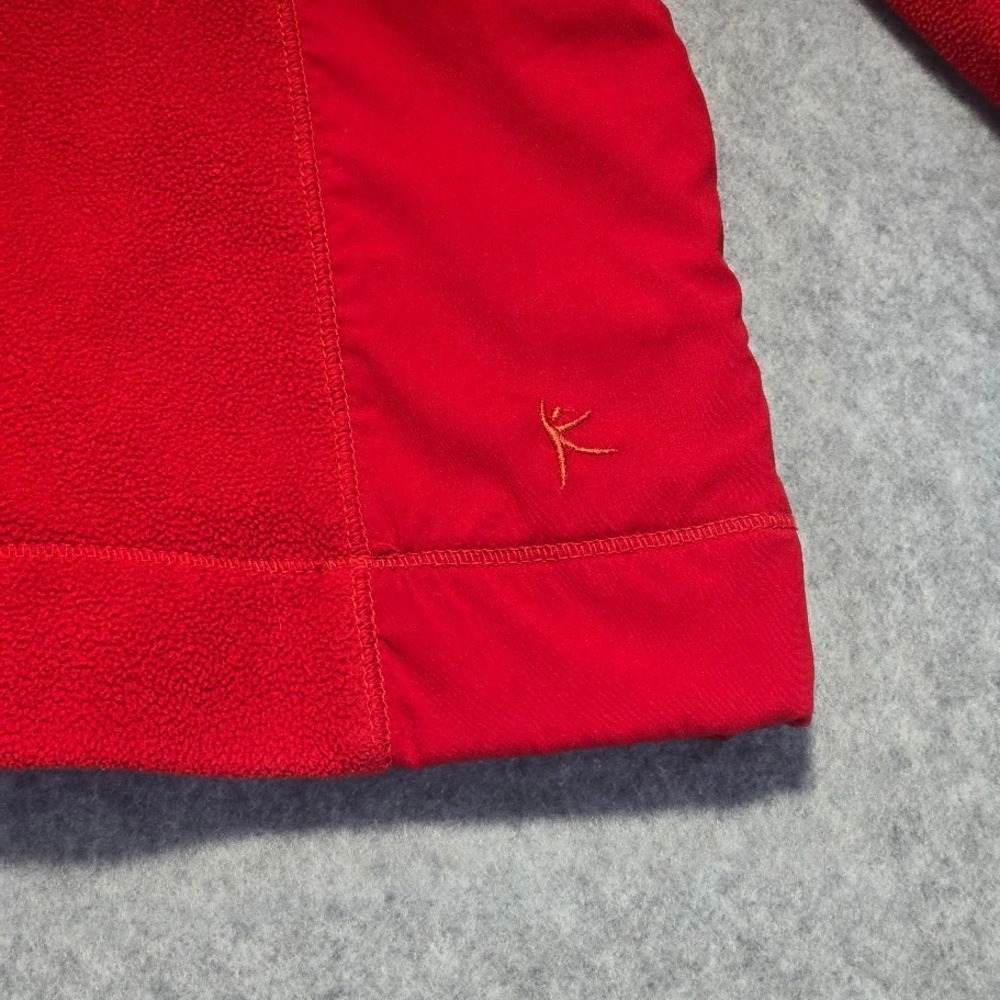 Danskin Now Red Fleece Full Zip Jacket Womens M Activewear Gorpcore Hiking Layer - Picture 2 of 12